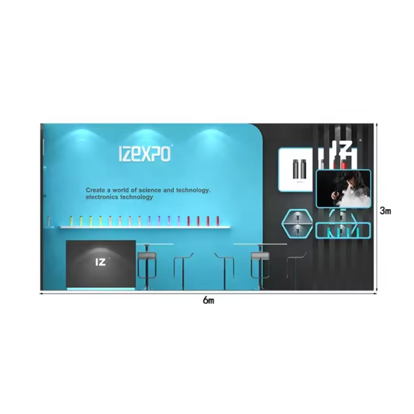 Kungfu Booth 18㎡ Advertising Showcase Display Hot Selling Trade Show Display Stand Exhibition Booth - Image 2
